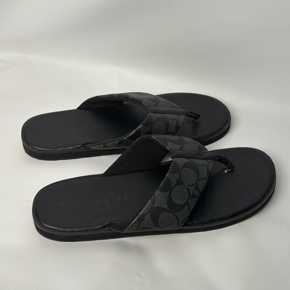 COACH Men’s Flip Flop In Signature Canvas - Picture 1 of 7